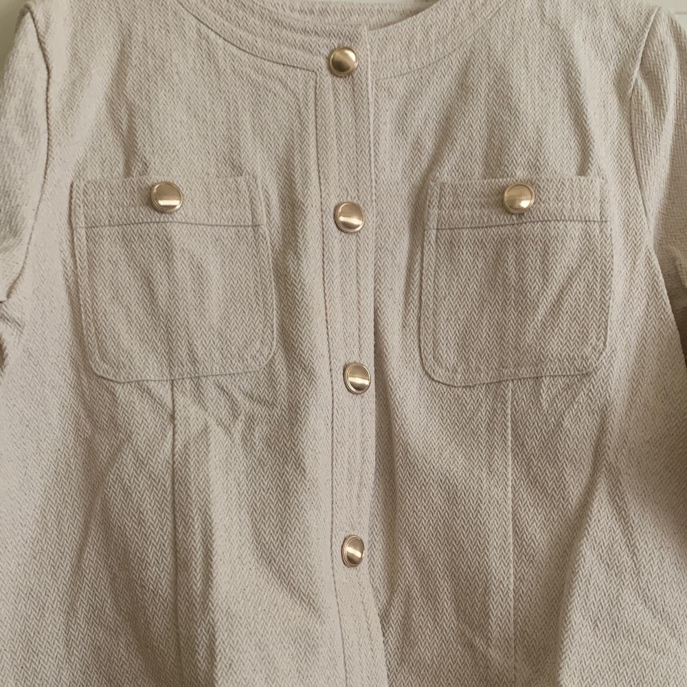 Nwot Able Cream Button-Up Jacket - image 3